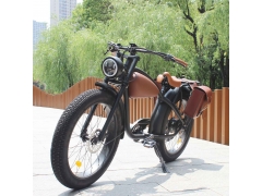 Rambler Retro Fat Tire Electric Bike, 250W-1000W Bafang Motor Vintage E-Bike for City Travel