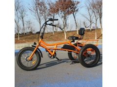 48V 500W Bafang Front Drive Fat Tire Electric Trike with Samsung Battery Shimano 7 Speed Cargo E-Trike