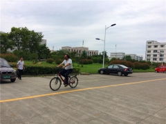 Italy Customer testing our ebikes in our factory 